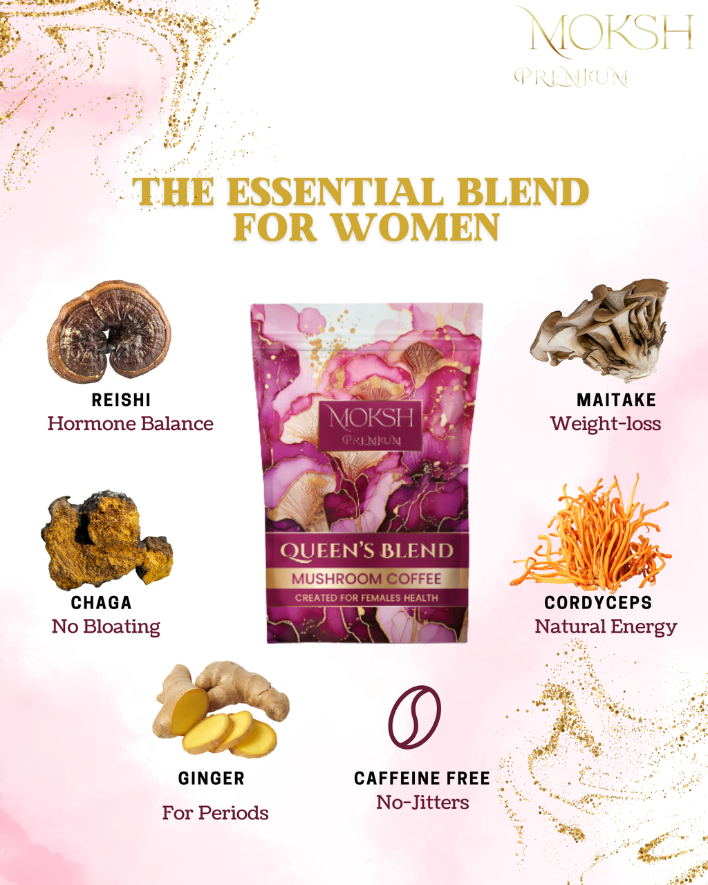 Mushroom Coffee for Women - Moksh Premium